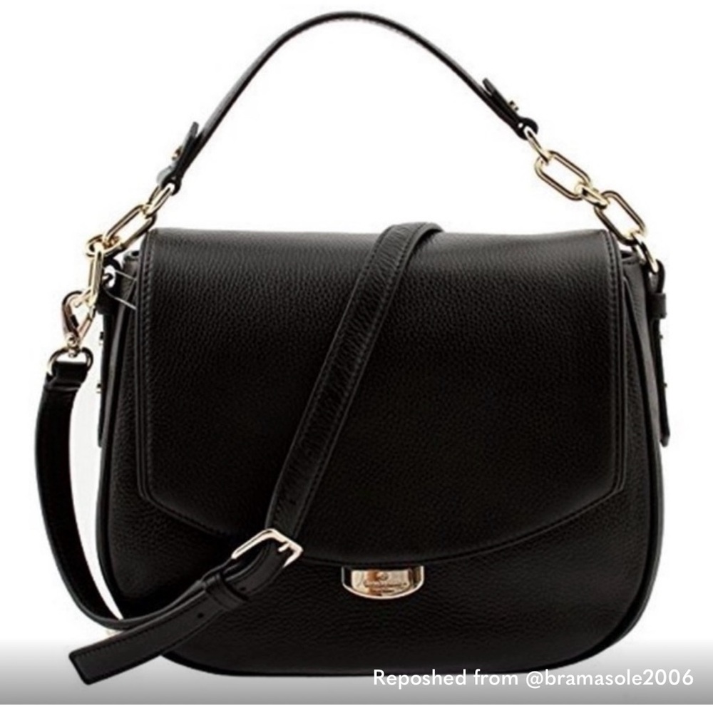 Kate Spade Black Crossbody Bag with Gold Accents